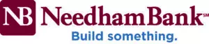 Needham Bank logo with tagline "Build Something"